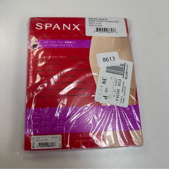 NEW Spanx Higher Power Shaping Shorts in Soft Nude 3X - Picture 5 of 5